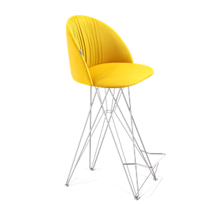 Барный стул SHT-ST35-1 / SHT-S66 (имперский жёлтый/хром лак) в Тюмени