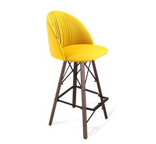 Барный стул SHT-ST35-1 / SHT-S80 (имперский жёлтый/темный орех/черный) в Тюмени