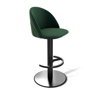 Барный стул SHT-ST35-2 / SHT-S137 (лиственно-зеленый/стальной/черный муар) в Тюмени