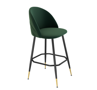 Барный стул SHT-ST35-2 / SHT-S148 (лиственно-зеленый/черный муар/золото) в Заводоуковске