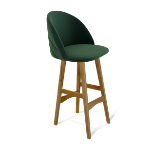 Барный стул SHT-ST35-2 / SHT-S65 (лиственно-зеленый/светлый орех) в Тюмени