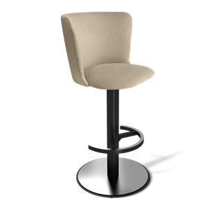 Барный стул SHT-ST36 / SHT-S137 (ванильный крем/стальной/черный муар) в Тюмени