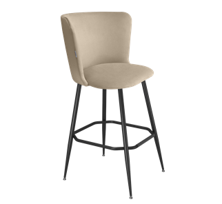 Барный стул SHT-ST36 / SHT-S148 (ванильный крем/черный муар) в Тюмени