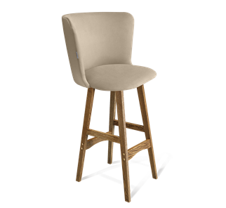 Барный стул SHT-ST36 / SHT-S65 (ванильный крем/дуб брашированный коричневый) в Тюмени