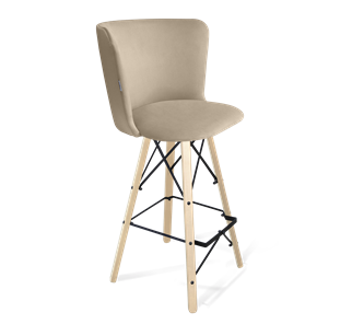 Барный стул SHT-ST36 / SHT-S80 (ванильный крем/прозрачный лак/черный) в Тюмени