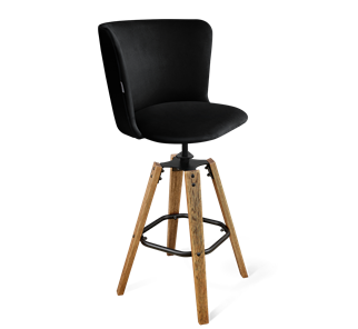 Барный стул SHT-ST36 / SHT-S93 (ночное затмение/браш.коричневый/черный муар) в Тюмени