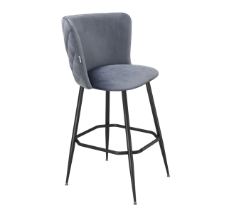 Барный стул SHT-ST36-3 / SHT-S148 (нейтральный серый/черный муар) в Тюмени