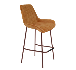 Барный стул SHT-ST37 / SHT-S29P (горчичный/медный металлик) в Тюмени