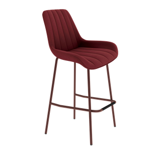 Барный стул SHT-ST37 / SHT-S29P (рубиновое вино/медный металлик) в Тюмени