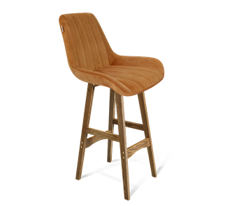 Барный стул SHT-ST37 / SHT-S65 (горчичный/дуб брашированный коричневый) в Заводоуковске