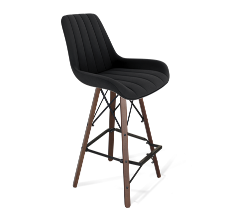 Барный стул SHT-ST37 / SHT-S80 (ночное затмение/темный орех/черный) в Тюмени - изображение
