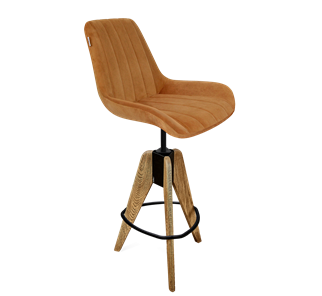 Барный стул SHT-ST37 / SHT-S92 (горчичный/браш.коричневый/черный муар) в Тюмени - предосмотр