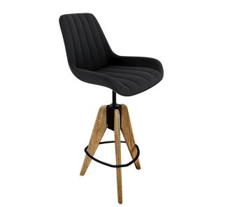 Барный стул SHT-ST37 / SHT-S92 (ночное затмение/браш.коричневый/черный муар) в Тюмени - предосмотр