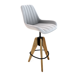 Барный стул SHT-ST37 / SHT-S92 (серое облако/браш.коричневый/черный муар) в Тюмени - предосмотр
