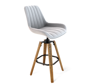Барный стул SHT-ST37 / SHT-S93 (серое облако/браш.коричневый/черный муар) в Тюмени - предосмотр