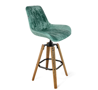 Барный стул SHT-ST37 / SHT-S93 (зеленый чай/браш.коричневый/черный муар) в Тюмени