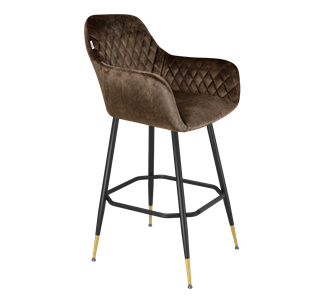 Барный стул SHT-ST38 / SHT-S148 (кофейный трюфель/черный муар/золото) в Тюмени