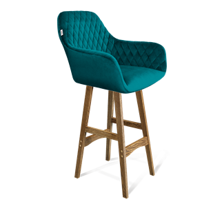 Барный стул SHT-ST38 / SHT-S65 (альпийский бирюзовый/дуб брашированный коричневый) в Заводоуковске