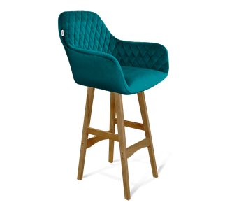 Барный стул SHT-ST38 / SHT-S65 (альпийский бирюзовый/светлый орех) в Тюмени - предосмотр