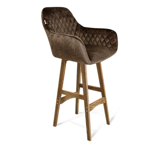 Барный стул SHT-ST38 / SHT-S65 (кофейный трюфель/дуб брашированный коричневый) в Тюмени - предосмотр