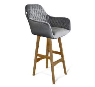 Барный стул SHT-ST38 / SHT-S65 (угольно-серый/светлый орех) в Тюмени - предосмотр