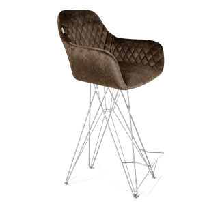Барный стул SHT-ST38 / SHT-S66 (кофейный трюфель/хром лак) в Тюмени - предосмотр