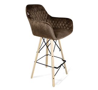 Барный стул SHT-ST38 / SHT-S80 (кофейный трюфель/прозрачный лак/черный) в Тюмени - предосмотр