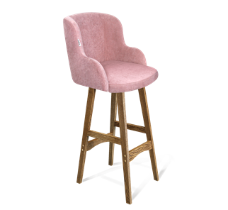 Барный стул SHT-ST39 / SHT-S65 (пыльная роза/дуб брашированный коричневый) в Заводоуковске - предосмотр