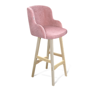 Барный стул SHT-ST39 / SHT-S65 (пыльная роза/прозрачный лак) в Тюмени