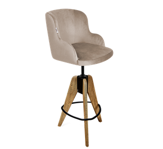 Барный стул SHT-ST39 / SHT-S92 (латте/браш.коричневый/черный муар) в Тюмени