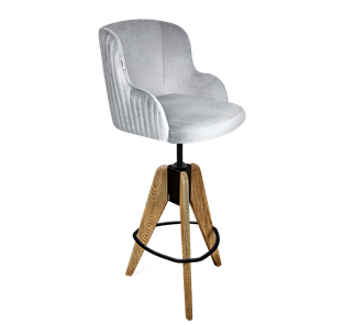 Барный стул SHT-ST39-1 / SHT-S92 (серое облако/браш.коричневый/черный муар) в Тюмени - предосмотр