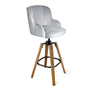 Барный стул SHT-ST39-1 / SHT-S93 (серое облако/браш.коричневый/черный муар) в Тюмени - предосмотр