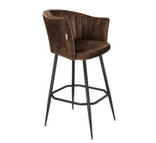 Барный стул SHT-ST42-1 / SHT-S148 (кофейный трюфель/черный муар) в Тюмени