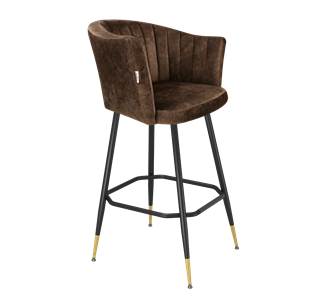 Барный стул SHT-ST42-1 / SHT-S148 (кофейный трюфель/черный муар/золото) в Тюмени