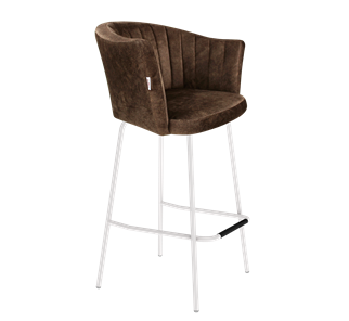 Барный стул SHT-ST42-1 / SHT-S29P (кофейный трюфель/белый муар) в Тюмени - предосмотр