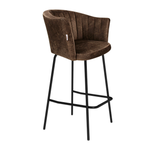 Барный стул SHT-ST42-1 / SHT-S29P (кофейный трюфель/черный муар) в Тюмени - предосмотр