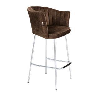 Барный стул SHT-ST42-1 / SHT-S29P (кофейный трюфель/хром лак) в Тюмени