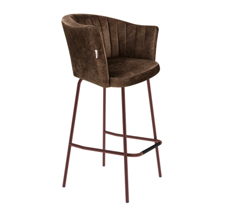 Барный стул SHT-ST42-1 / SHT-S29P (кофейный трюфель/медный металлик) в Тюмени - изображение