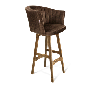 Барный стул SHT-ST42-1 / SHT-S65 (кофейный трюфель/дуб брашированный коричневый) в Тюмени