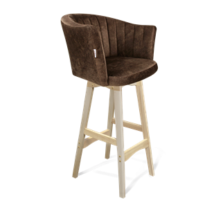Барный стул SHT-ST42-1 / SHT-S65 (кофейный трюфель/прозрачный лак) в Тюмени - предосмотр