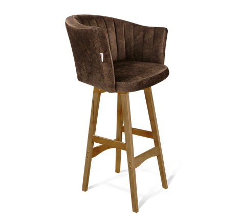 Барный стул SHT-ST42-1 / SHT-S65 (кофейный трюфель/светлый орех) в Тюмени - изображение