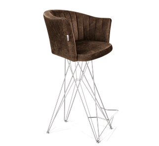 Барный стул SHT-ST42-1 / SHT-S66 (кофейный трюфель/хром лак) в Тюмени - предосмотр