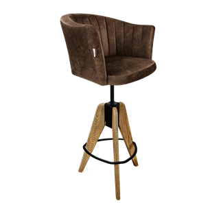 Барный стул SHT-ST42-1 / SHT-S92 (кофейный трюфель/браш.коричневый/черный муар) в Заводоуковске - предосмотр