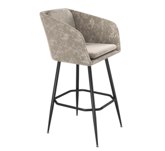 Барный стул SHT-ST43-1 / SHT-S148 (карамельный латте/черный муар) в Тюмени