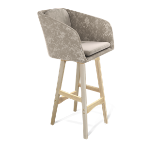 Барный стул SHT-ST43-1 / SHT-S65 (карамельный латте/прозрачный лак) в Тюмени - предосмотр