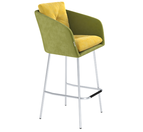Барный стул SHT-ST43-2 / SHT-S29P (фисташковый десерт/хром лак) в Заводоуковске - изображение