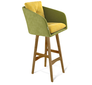 Барный стул SHT-ST43-2 / SHT-S65 (фисташковый десерт/светлый орех) в Тюмени - предосмотр