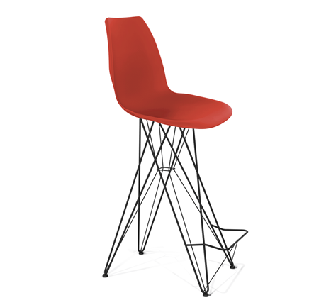Барный стул SHT-ST29/S66 (красный ral 3020/черный муар) в Заводоуковске - изображение