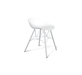Кухонный стул SHT-ST19/S100 (белый/хром лак) в Тюмени