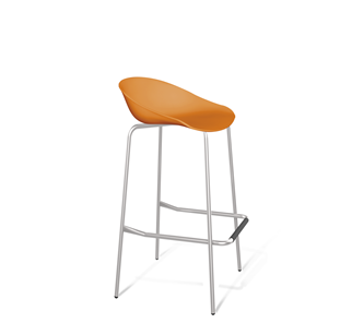 Барный стул SHT-ST19/S29 (оранжевый/хром лак) в Тобольске